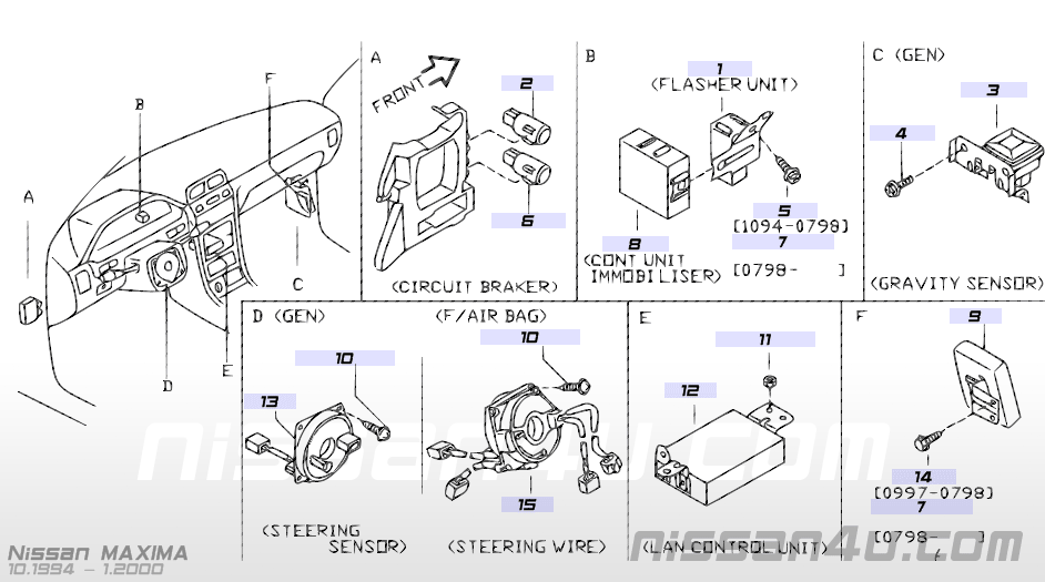 Electrical Unit Illustration 1 Nissan Maxima 1996