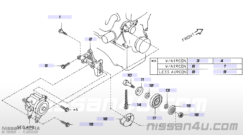 Nissan micra alternator belt change #3