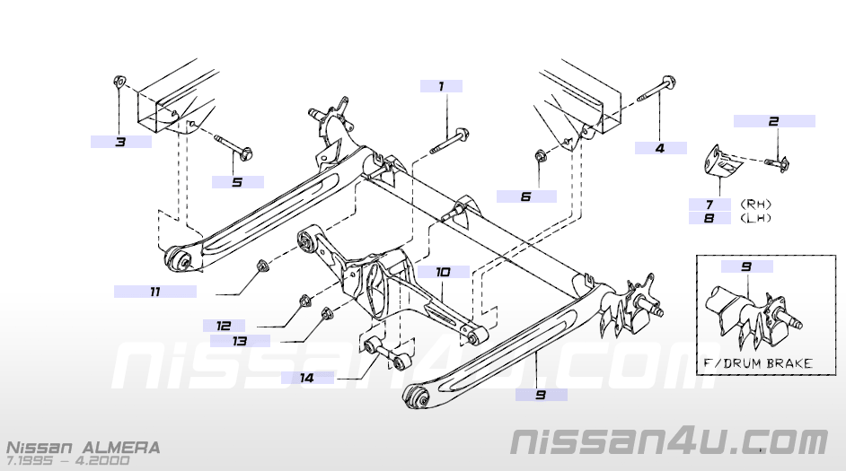 Nissan maxima rear axle beam #6