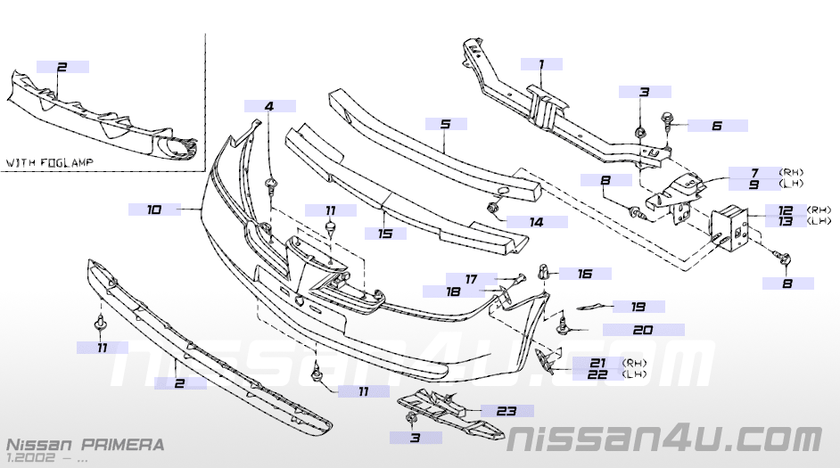 Nissan primera p12 rear bumper removal #5