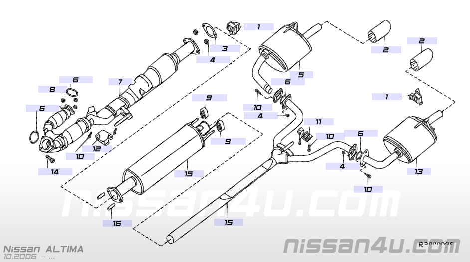 2003 Nissan altima exhaust system #7